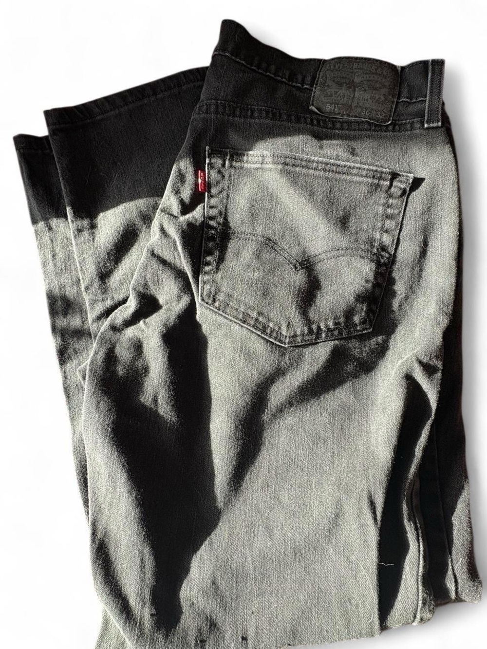 Levi's Men's Washed Black Straight Jeans